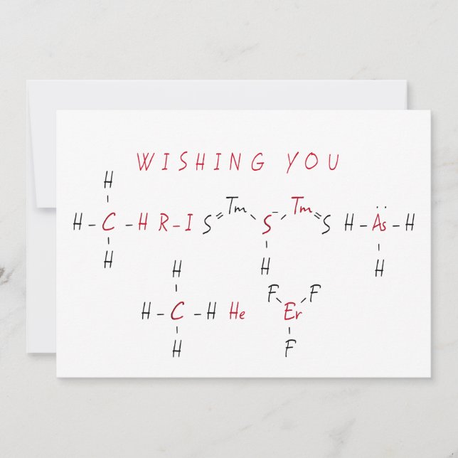 Cartes Pour Fêtes Annuelles Noël Chimie Chimie Science Enseignant vacances (Devant)