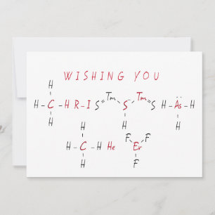 Cartes Pour Fêtes Annuelles Noël Chimie Chimie Science Enseignant vacances