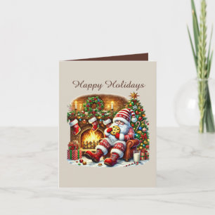 Cartes Pour Fêtes Annuelles Noël chocolat chips cookie elf personnalisable