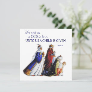 Cartes Pour Fêtes Annuelles Noël chrétien Un enfant nous est donné