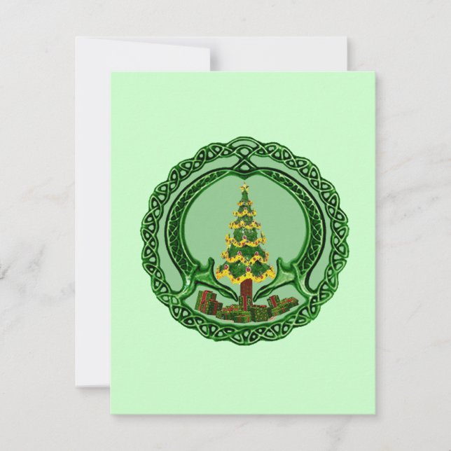 Cartes Pour Fêtes Annuelles Noël Claddagh (Devant)