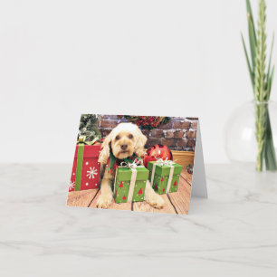 Cartes Pour Fêtes Annuelles Noël - Cockapoo - remorque