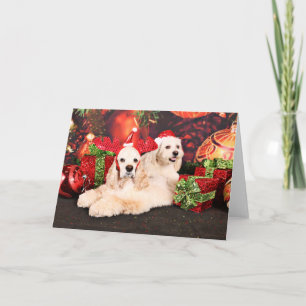 Cartes Pour Fêtes Annuelles Noël - cocker - Toby, Havanese - peu de T