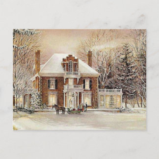 Cartes Pour Fêtes Annuelles Noël colonial vintage