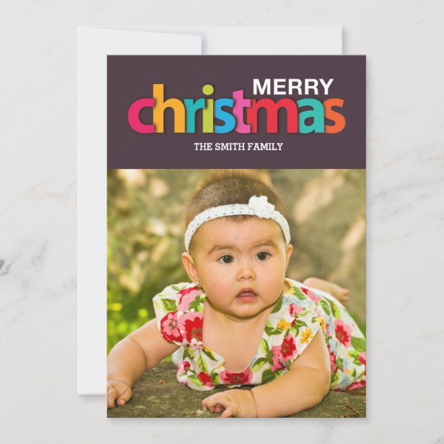 Cartes Pour Fêtes Annuelles noël coloré (Devant)