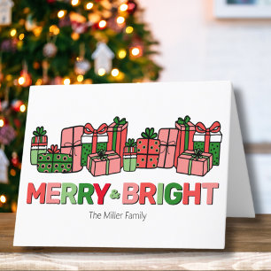 Cartes Pour Fêtes Annuelles Noël Coloré Joyeux et Lumineux