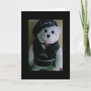 CARTES POUR FÊTES ANNUELLES NOËL "COOL BIKER BEAR"