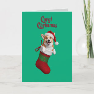 Cartes Pour Fêtes Annuelles Noël Corgi