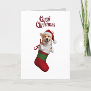Cartes Pour Fêtes Annuelles Noël Corgi