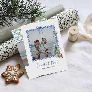 Cartes Pour Fêtes Annuelles Noël Côtiers Photo de Noël élégant au bord de la