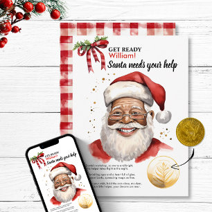 Cartes Pour Fêtes Annuelles Noël Coutume Enfant Nom Père Noël Pièce Magique Vœ