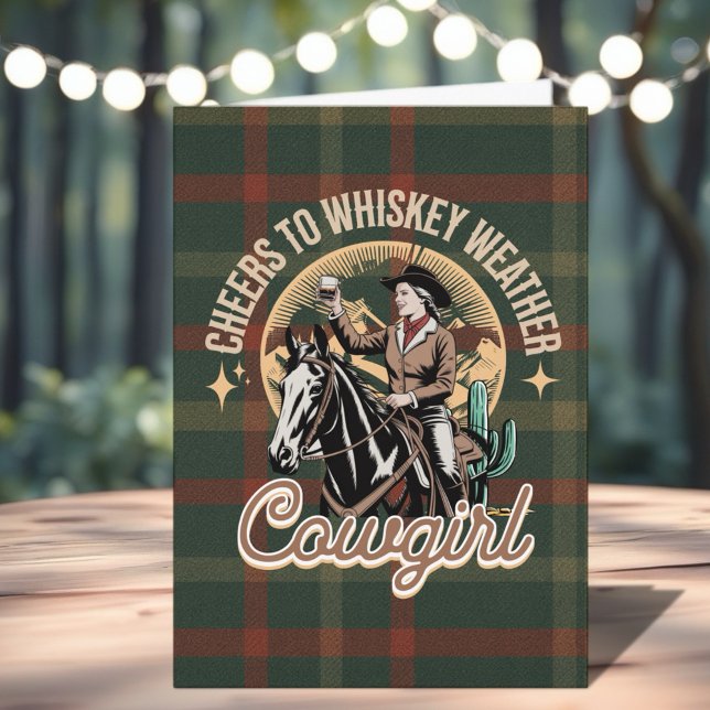 Cartes Pour Fêtes Annuelles Noël Cowgirl (Send a little western charm this holiday season with our Cowgirl Merry Christmas and Happy New Year )