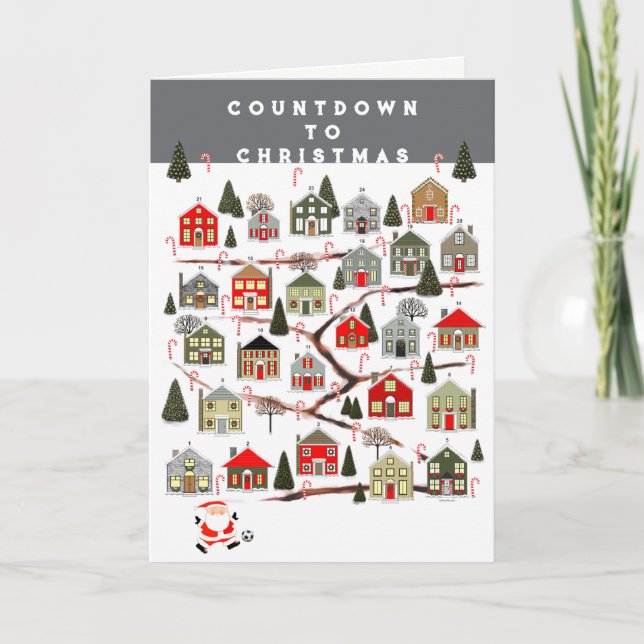 Cartes Pour Fêtes Annuelles Noël créatif de soccer (Devant)