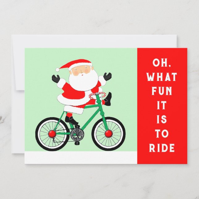 Cartes Pour Fêtes Annuelles Noël cycliste (Devant)