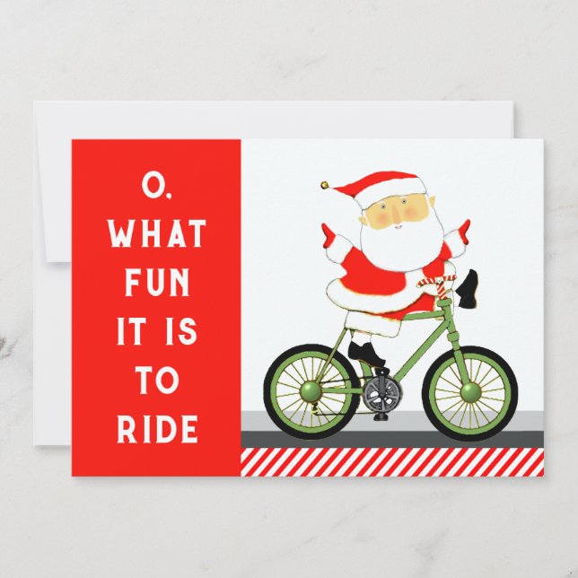 Cartes Pour Fêtes Annuelles Noël cycliste (Devant)
