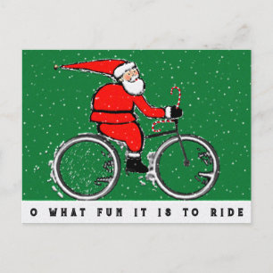 Cartes Pour Fêtes Annuelles Noël cycliste