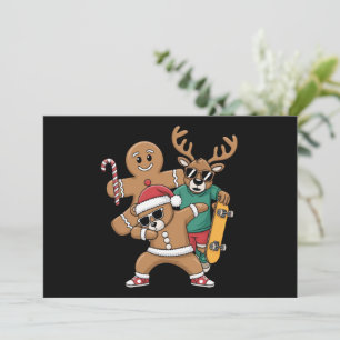 Cartes Pour Fêtes Annuelles Noël Dabbing Santa Ours Skate Renne Noël 