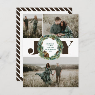 Cartes Pour Fêtes Annuelles Noël d'Acorn Wreath