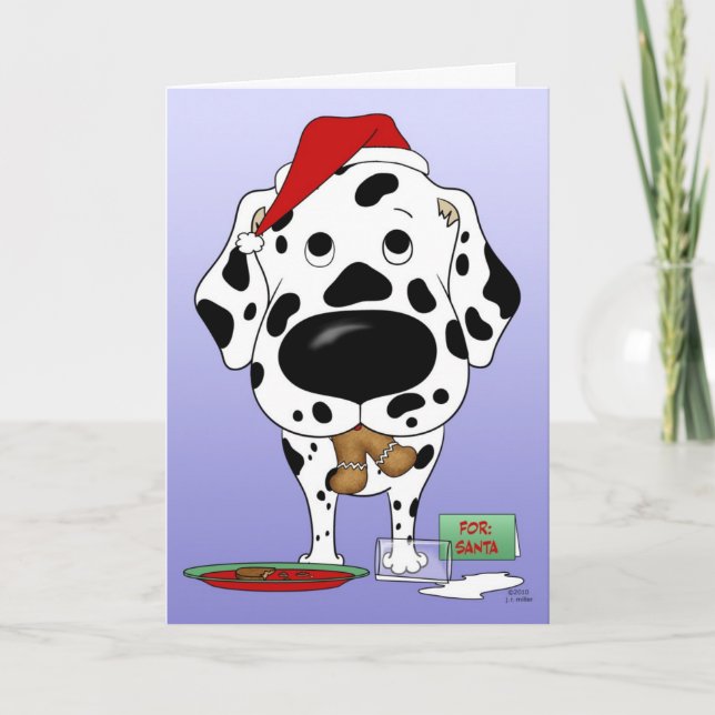Cartes Pour Fêtes Annuelles Noël dalmate (Devant)