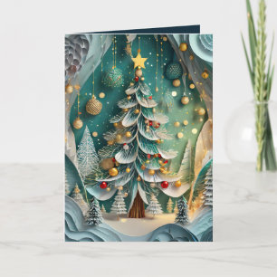 Cartes Pour Fêtes Annuelles Noël dans la forêt