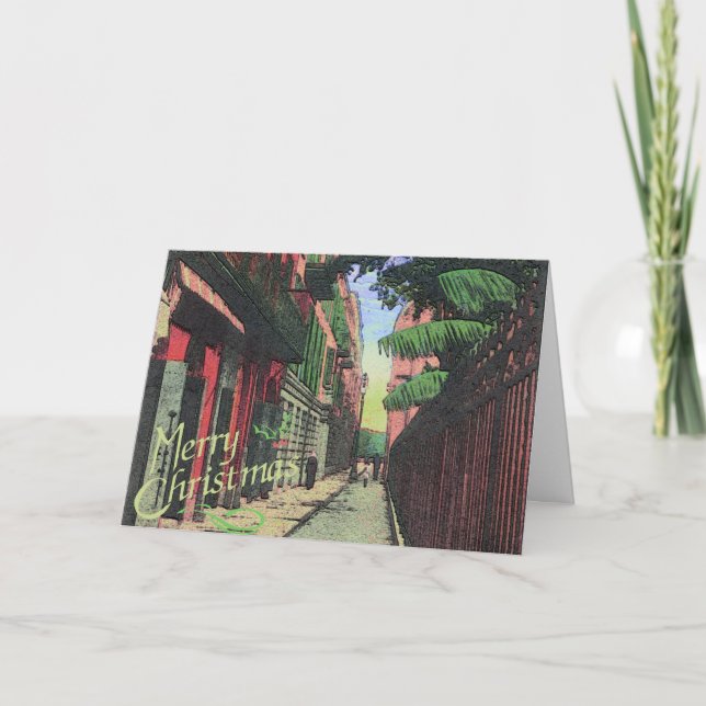 Cartes Pour Fêtes Annuelles Noël Dans L'Allée (Devant)