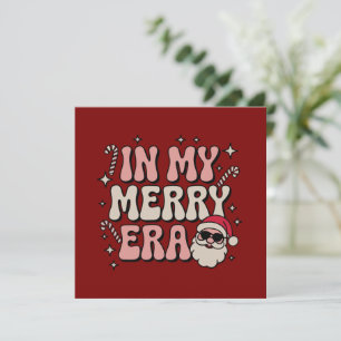 Cartes Pour Fêtes Annuelles Noël dans mon époque joyeuse, joli et groovy Noël