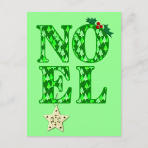 Cartes Pour Fêtes Annuelles NOEL dans un arbre de Noël vert Motif