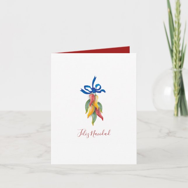 Cartes Pour Fêtes Annuelles Noël d'aquarelle rouge et verte (Devant)