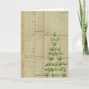 Cartes Pour Fêtes Annuelles Noël d'arbre d'oiseau