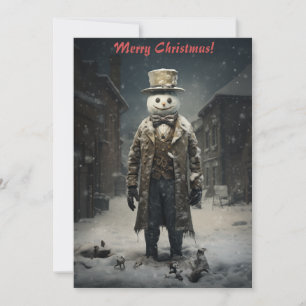 Cartes Pour Fêtes Annuelles Noël Dark Snowman