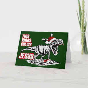 Cartes Pour Fêtes Annuelles Noël d'Athiest T Rex