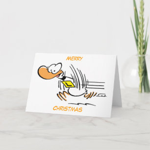 Cartes Pour Fêtes Annuelles Noël de bande dessinée de canard Joyeux