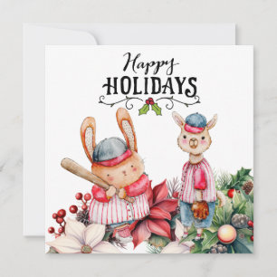 Cartes Pour Fêtes Annuelles Noël de baseball