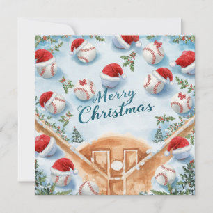 Cartes Pour Fêtes Annuelles Noël de baseball