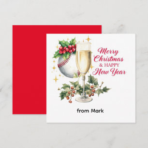 Cartes Pour Fêtes Annuelles Noël de baseball
