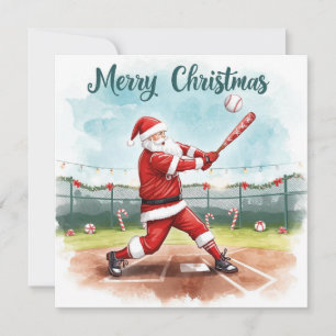 Cartes Pour Fêtes Annuelles Noël de baseball 
