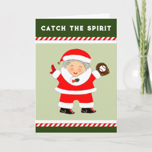 Cartes Pour Fêtes Annuelles Noël de baseball