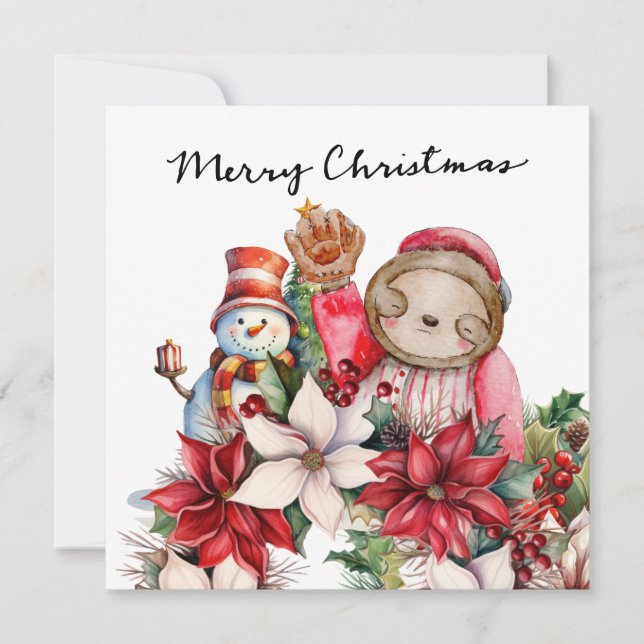 Cartes Pour Fêtes Annuelles Noël de baseball (Devant)