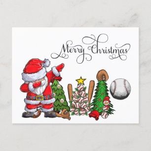 Cartes Pour Fêtes Annuelles Noël de baseball avec cadeaux et fête