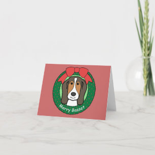 Cartes Pour Fêtes Annuelles Noël de Basset Hound