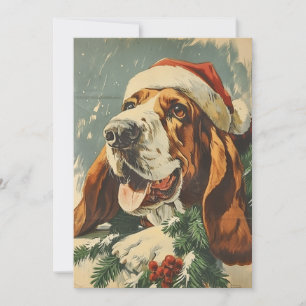 Cartes Pour Fêtes Annuelles Noël de Basset Hound