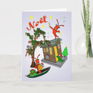 Cartes Pour Fêtes Annuelles Noël de bayou de Cajun