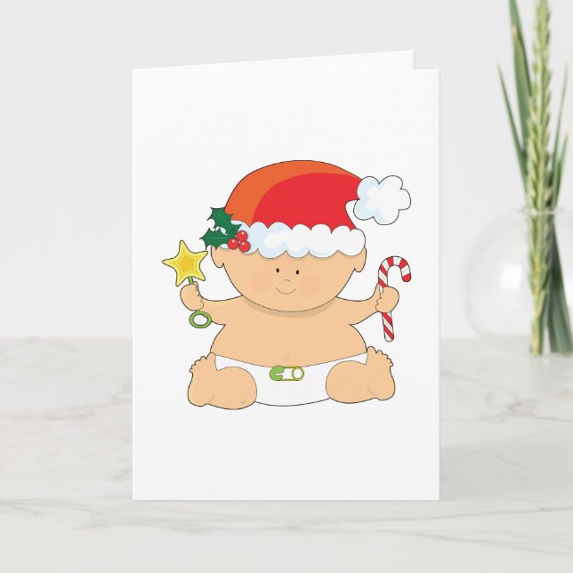 Cartes Pour Fêtes Annuelles Noël de bébé (Devant)