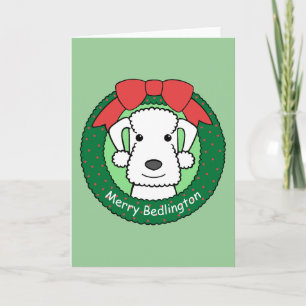 Cartes Pour Fêtes Annuelles Noël de Bedlington Terrier