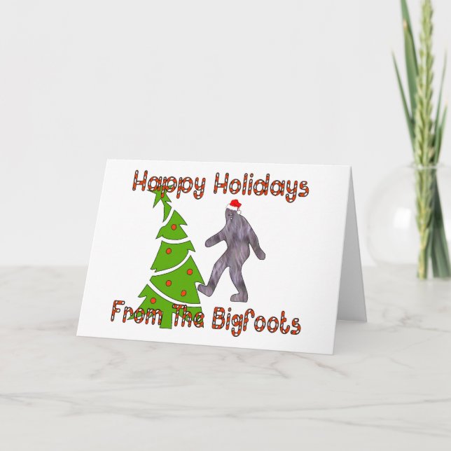 Cartes Pour Fêtes Annuelles Noël de Bigfoot (Devant)