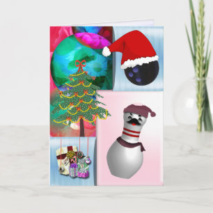Cartes Pour Fêtes Annuelles Noël de bowling