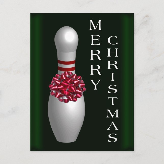 Cartes Pour Fêtes Annuelles Noël de bowling (Devant)