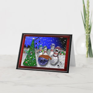 Cartes Pour Fêtes Annuelles Noël de bowling