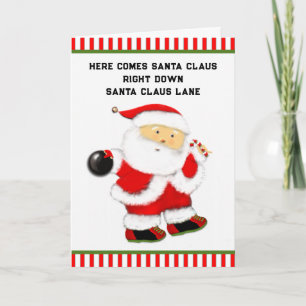Cartes Pour Fêtes Annuelles Noël de bowling