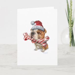 Cartes Pour Fêtes Annuelles Noël de Bulldog